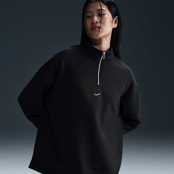 Plain black nike sweatshirt cheap